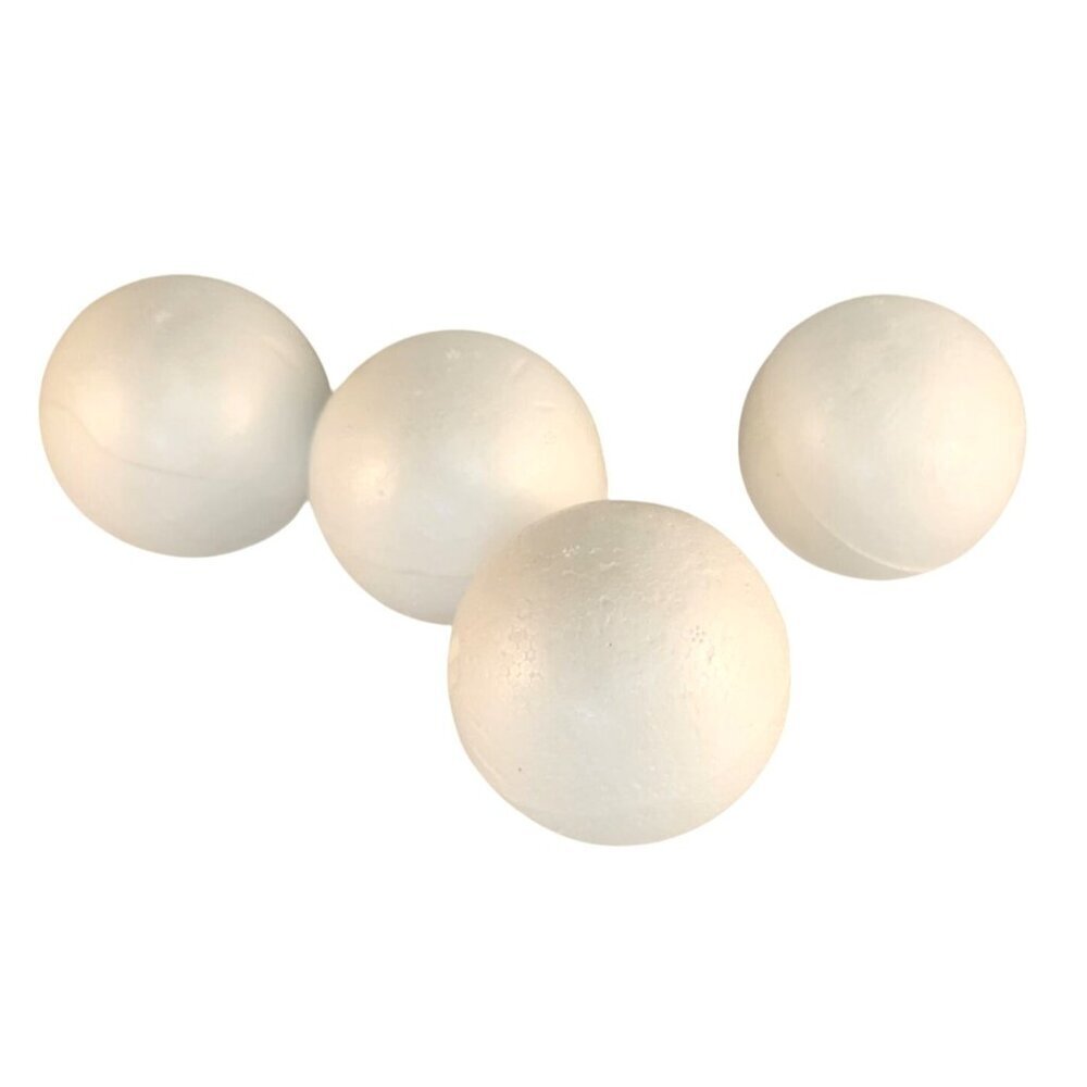 Smooth Foam Balls Craft Supplies 2.9 Inch 4-Pack